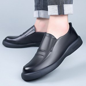 รองเท้าหนังผู้ชายแบบสวม ส้นเตี้ย พื้นยาง บุนุ่ม ใส่ทำงาน ใส่ลำลอง ผลิตที่เวินโจว เจ้อเจียง - Product Image 4