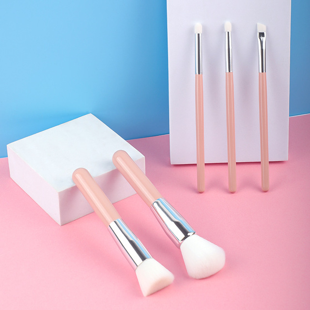 Customized Cross-Border Makeup Brush Set Resemble Wool Wooden Handle Loose Powder Foundation Concealer Complete Set Beauty Tools
