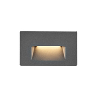 Luminaire mural encastré LED rectangulaire IP65 en aluminium pour éclairage extérieur d'escaliers, de chemins et de paysages
