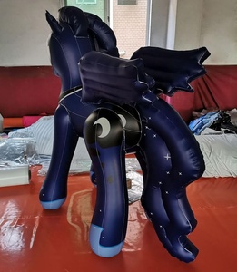 Poney de princesse de lune gonflable mignon en PVC pour jouer - Product Image 3