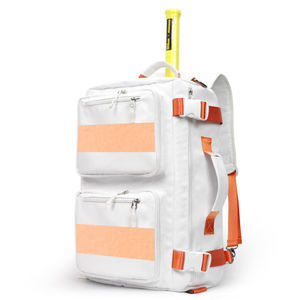 Racket Bag Oxford Cloth <b>Waterproof</b> Zipper Closure For Tennis Badminton Sports Training <b>Backpack</b> White <b>Black</b> Dark Blue Spring - Product Image 1