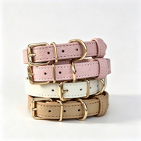 Collar de Cuero Granulado para Perro, Ajustable, con Logotipo Personalizado, Collar de Cuero Genuino para Dueños de Perros, para Paseos Diarios