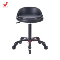 Tabouret de salon pivotant à roulettes en cuir PU AntluPlus, chaise de barbier, tabourets de coiffure