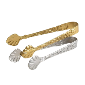 Suministros de cocina para el hogar Pinzas para ensaladas de cocina y mesa Pinzas para alimentos para cocinar Hornear y asar Pinzas de metal con acabado de oro rosa - Product Image 5