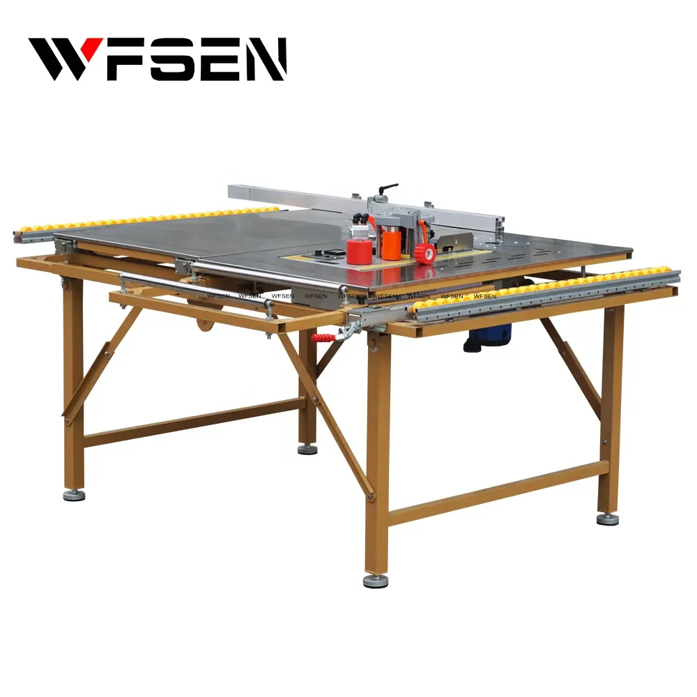 WFSEN China electric wood edge banding cutting machine simple mini small bench table saw for furniture manufacture