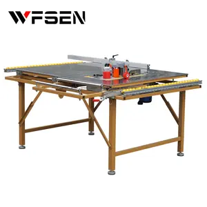 Wfsen máquina de corte de borda elétrica, pequena serra de mesa de bancada para móveis