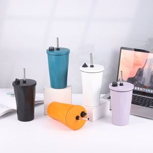 <b>Double</b> <b>Wall</b> Stainless Steel 20Oz Tumblers Cups With Magnetic Slide Lid Powder Coated Coffee Tumbler - Product Image 2