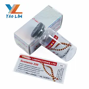 Etiquetas de vial de holograma de 10ml farmacéuticas personalizadas WRD 18 TREN E 200 Impresión de etiquetas farmacéuticas de alto brillo