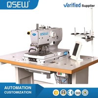 Machine à coudre industrielle électronique à entraînement direct QS-9820D pour jean, avec boutonnière à œillet rond et écran tactile