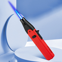 Mini briquet torche en alliage de zinc rechargeable de luxe avec flamme de jet réglable pour barbecue et utilisation en extérieur