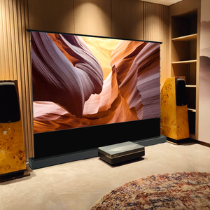 Écran de projection motorisé au sol de 120 pouces, <span class=keywords><strong>Fresnel</strong></span> ALR, écran à ultra courte focale pour projecteur UST Awol <span class=keywords><strong>Fengmi</strong></span> Hisense - Product Image 4