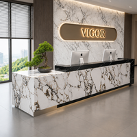 Comptoir de réception droit pour hôtel, spa, salon, clinique, bureau, boutique
