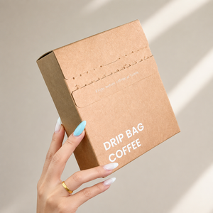 Scatola per Caffè in Bustina con Apertura Facilitata e Striscia a Strappo, Confezione Sostenibile in Carta Kraft per Bustine di Caffè all'Ingrosso - Product Image 1