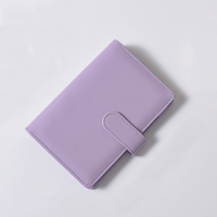 Reliure en cuir PU A6 en gros, reliure rechargeable à 6 anneaux ronds pour papier de remplissage A6