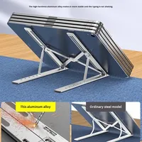 Support de tablette en métal, en alliage d'aluminium, support de bureau surélevé, support portable, refroidisseur d'ordinateur, support pliable pour ordinateur portable, 18 pouces