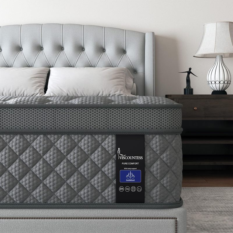 Queen Hybrid Memory Foam Mattress Breathable