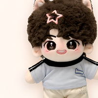 Pince à cheveux personnalisée en forme d'oreilles de chat en peluche, motif étoile, bleu, crème, pantalon, cadeau de collection, vente en gros