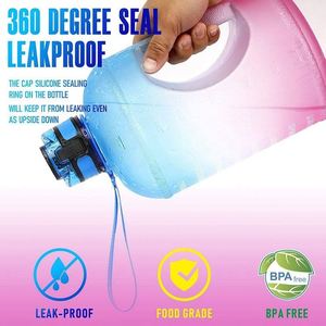 Jarra de Agua Grande de 1 Galón con Boca Ancha, Personalizada para Venta al por Mayor, con Marcador de Tiempo Motivacional, Pajita, a Prueba de Fugas, Libre de BPA, para Gimnasio - Product Image 4