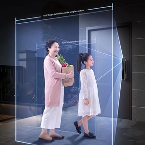 Cerradura Inteligente Lenovo de Aleación de Aluminio con Reconocimiento Facial 3D, Wi-Fi, Seguridad para el Hogar, Huella Dactilar y Contraseña Visual Remota - Product Image 4