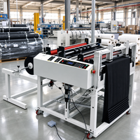 Machine de découpe automatique à empilage, découpe et feutrage de bandes de 810 mm de large en une seule étape avec rouleaux en caoutchouc à ressort et unité PLC