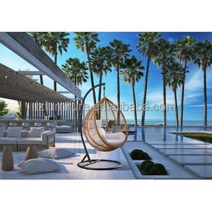 Free Sample Waterproof Cotton Sponge Bedroom Garden Patio Balcony Outdoor <b>Swing</b> Rocking Rattan <b>Chair</b> - Product Image 4