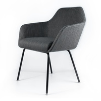 Chaise de réception moderne pour visiteurs, structure en acier, coussin confortable et écologique, mobilier de bureau pour hôtels et espaces commerciaux