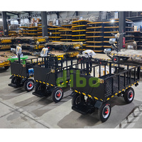 Chariot de transport électrique robuste DIBO tout-terrain à 4 roues, châssis en acier, certifié CE, chariot à plateau, OEM 800W, pliable