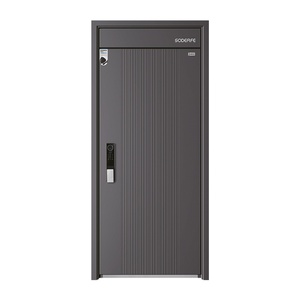 <span class=keywords><strong>Porte</strong></span> d'entrée extérieure haut de gamme allemande en acier de sécurité, avec couvercle anti-pluie et serrure, en aluminium, design principal sécurisé - Product Image 1