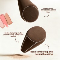 Houppette lavable en forme d'alien en polyuréthane hydrophile, double usage, résistante à l'eau et à la poussière, absorption optimale pour le maquillage de base