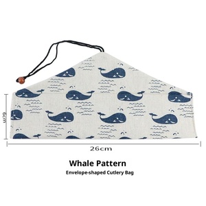 Bolsa de lona con sobres para casa de carpintero antiguo, bolsa de almacenamiento de paja de acero inoxidable, cuchillo, tenedor, cuchara, peine, palillos, vajilla japonesa - Product Image 6