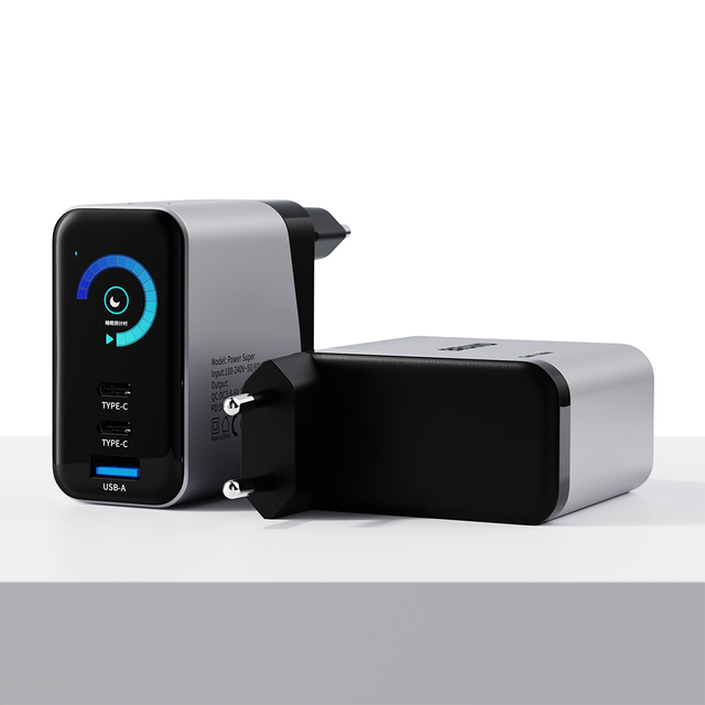 Desktop Gan 100w USB C Charger Display PD 3.1 Fast Charging US EU UK KR Custom Type C Chargers Usb Laptop 100w Gan Charger Phone
