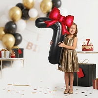 Ballons en aluminium de 32 pouces pour anniversaire, nouveau design nœud papillon, pour décoration de fête de mariage, accessoires d'aménagement d'ambiance