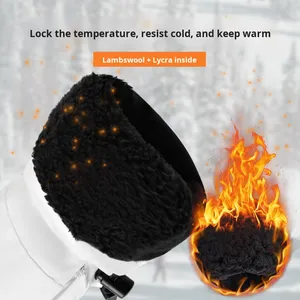 Gants de ski d'hiver pour hommes et femmes, doublés <span class=keywords><strong>polaire</strong></span>, imperméables, cinq doigts, compatibles écran tactile, personnalisables - Product Image 3