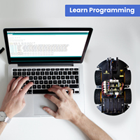 Kit de voiture intelligente télécommandée sans fil 4x4 BT avec télécommande IR et tutoriel, kit de robotique automobile pour débutants pour Arduino