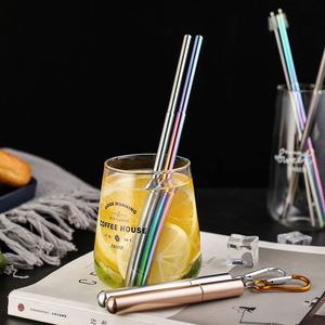 Luxury Collapsible <b>Drinking</b> <b>Straw</b> with Case Easy-to-Take Portable Telescopic Feature Factory Price Drinkware Accessory - Product Image 6