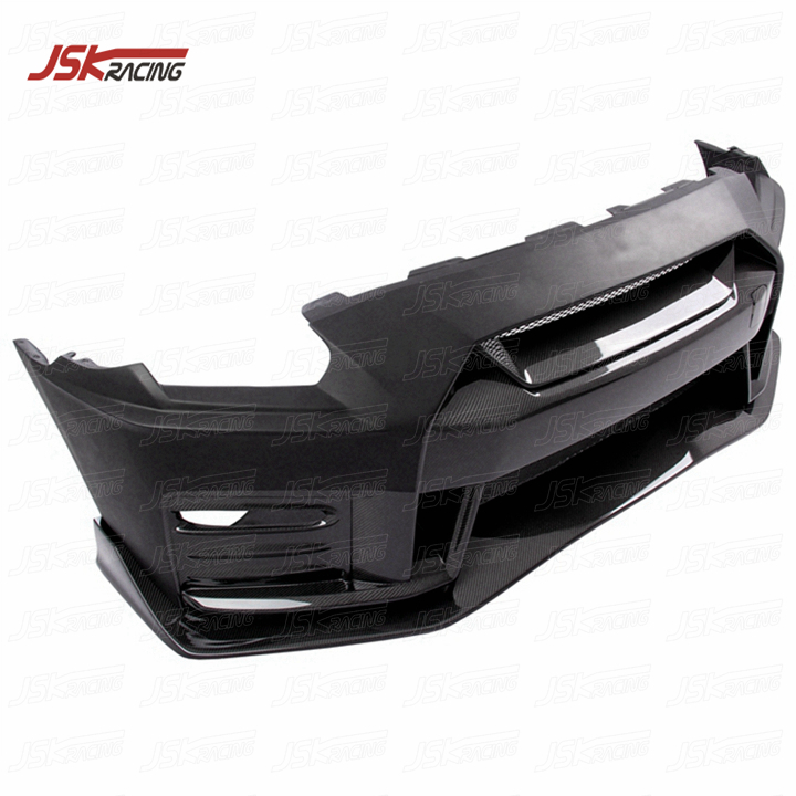 2017 VER NISMO Стиль Половина углеродного волокна Комплект переднего бампера для 2008-2017 NISSAN GTR R35 бампер