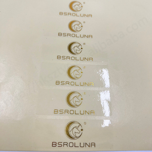 Tự dính tùy chỉnh in ấn không thấm nước rõ ràng lá vàng dán logo trong suốt nhãn - Product Image 2
