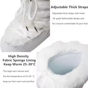 Mode personnalisée <span class=keywords><strong>Bottes</strong></span> de neige d'hiver pour femmes, <span class=keywords><strong>mollet</strong></span> <span class=keywords><strong>large</strong></span>, chaussures, <span class=keywords><strong>bottes</strong></span> de neige pour femmes en fourrure pour femmes - Product Image 2