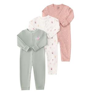 Nieuwe lente herfst 100% katoen ODM levering casual stijl baby romper lange mouwen jumpsuit platte voet kruippak gebreid - Product Image 3