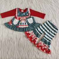 Offre Spéciale Enfants vêtements bébé filles vêtements de noël Bébé vêtements automne tenues lait soie fille cloche bas tenues