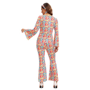 Conjuntos de Disfraces de Pareja para Carnaval, Estilo Retro Hippie Disco de los 70, Unisex para Adultos - Product Image 3