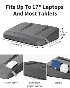 Bàn Máy Tính Xách Tay Nhỏ Gọn Di Động Mới Bàn Gấp Gọn Tiện Dụng 17 Inch Có Đệm Mềm Ngăn Kéo Đựng Đồ - Product Image 6