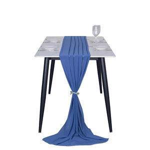 Décorations <span class=keywords><strong>de</strong></span> mariage style européen-américain, <span class=keywords><strong>chemin</strong></span> <span class=keywords><strong>de</strong></span> <span class=keywords><strong>table</strong></span> en <span class=keywords><strong>mousseline</strong></span> pour les fêtes <span class=keywords><strong>de</strong></span> mariage - Product Image 1