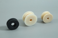 Roue à rouleaux en nylon MC autolubrifiante avec noyau en acier, haute charge, rainure en U pour pose de câbles, certifiée ISO9001, OEM/ODM Mingze