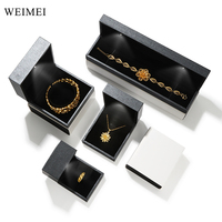 WEIMEI caja de luz llevada boîte à bijoux premium personnalisable nom de marque bijoutier boîte anneau pendentif collier boîte