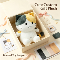 Mainan mewah hewan boneka kucing lucu kustom boneka mewah Anime lembut buatan tangan bahan Mochi kustom
