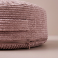 Fauteuil pouf convertible et pliable de 24 pouces au design français, confortable, avec rangement pour animaux en peluche, pour enfants