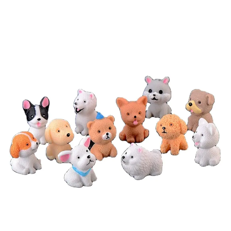 Miniature cute puppy micro landscape resin cartoon dog ornaments fairy garden decoration DIY animal figure toys accessories