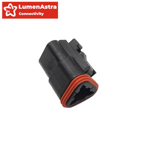 סדרה dt להתאמה אישית e008 אפור ip67 מחבר אוטומטי עמיד למים עם 12-20awg DT04-2P/3p/4p/6p/8p/12p-e008 פליז - Product Image 4
