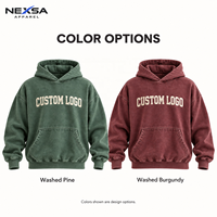 Hoodie surdimensionné vert délavé vintage personnalisé en gros avec motif graphique lettres cintrées en coton épais pour streetwear – Fabricant